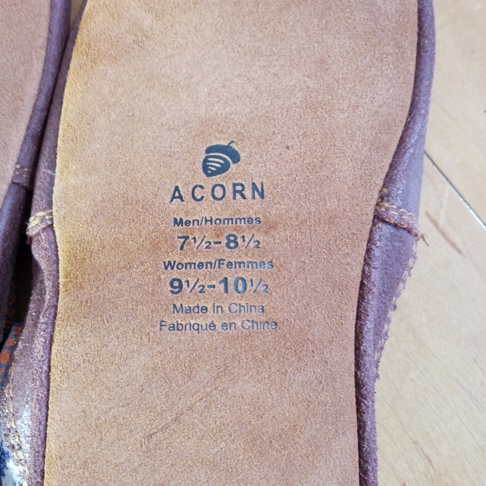 Acorn slouch slipper socks with suede soles Men 7.5-8.5 /Women 9.5-10.5 NWOT - Picture 4 of 7